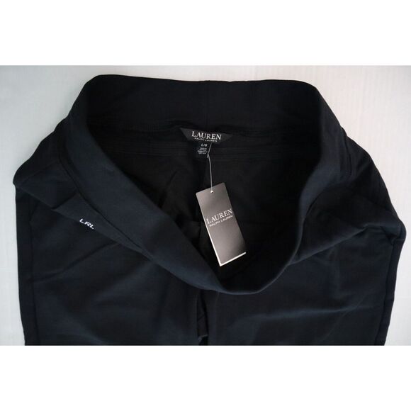 Lauren Ralph Lauren Women's Sz L Black Active Black Jersey Performance Pants - Picture 3 of 9